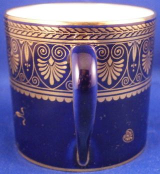 Antique Sevres French Cobalt Blue,  Gold Porcelain Cup & Saucer Porzellan Tasse 10