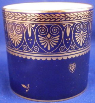 Antique Sevres French Cobalt Blue,  Gold Porcelain Cup & Saucer Porzellan Tasse 8
