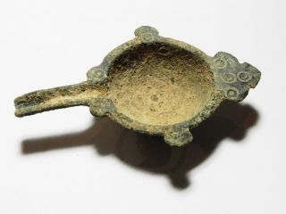 Zurqieh - As10402 - Ancient Roman.  Bronze Oil Filler (for Oil Lamp).  300 - 400 A.  D