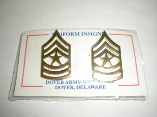 Us Army Sergeant Major Metal Collar Rank - 1 Pair