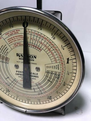 Vintage Hanson Model 1509 Postal Scale (February 1,  1960) Capacity: 5LBS 8