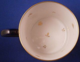 Vintage Sevres Cobalt Blue,  Gold Porcelain Cup & Saucer Porzellan Tasse French 10