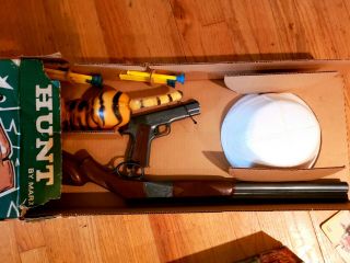 Nos 1950s Marx Tiger Hunt Playset Shooting Target Game Soldier Jungle Gun 1/1