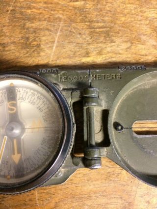 Vtg Waltham Watch Co Lensatic Compass US Army Military Korean War Survival Tool 5