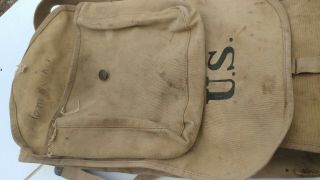 WORLD WAR I WWI R.  I.  A.  1917 AMMO GUN POUCH SLING PACK HAVERSACK BACKPACK 5