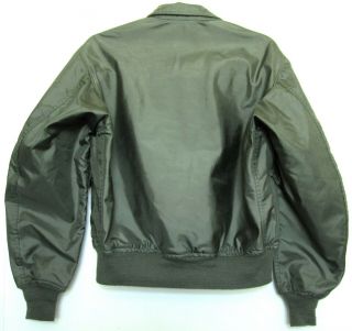 Vintage 1997 Military Summer Flyers Flight Jacket Men ' s Large 42 - 44 Olive Green 2