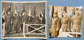 Korean War Photos Of Generals Maxwell Taylor,  I.  D.  White & Matthew Ridgeway