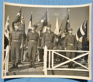 Korean War Photos of Generals Maxwell Taylor,  I.  D.  White & Matthew Ridgeway 2