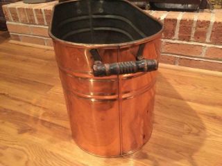 Antique Stunning Country Decor Copper Boiler Cooler Tub Wash Canning Fireplace 12