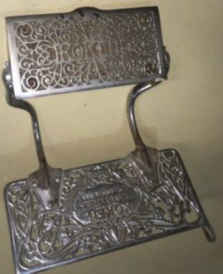 Vintage/Antique KOKEN Barber Chair Footrest 25 - NI 2 Parts of Rest w/ brackets 3