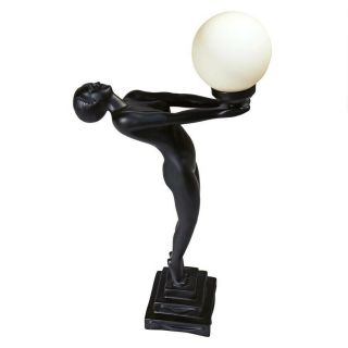 29.  5 " Art Deco Flowing Nude Risque Sculptural Table Light Lamp Home Gallery