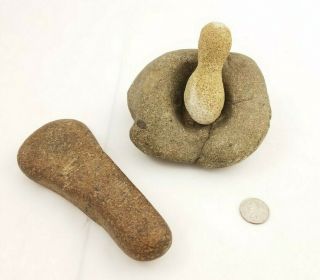 Mortal & Pestle Ancient Village,  Southern California Extra Double Sided Pestle