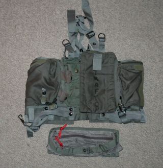 Us Air Force Pilot Sage Green Type Sv - 2b Survival Equipment Vest 1997