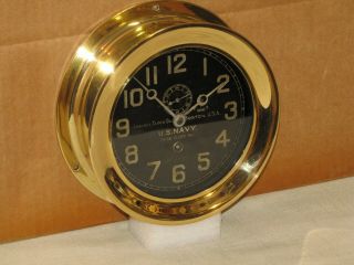 Chelsea Antique U.  S.  Navy Ships Clock Deck Clock 1 6 " Dial 1918 Ww1