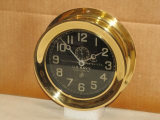 CHELSEA ANTIQUE U.  S.  NAVY SHIPS CLOCK DECK CLOCK 1 6 