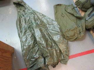 Us Army Vietnam War 1967 Dated Rubber Poncho & Waterproof Clothing Bag