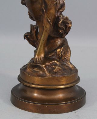Antique JULIEN CAUSSE French Art Nouveau Sensual Young Woman Bronze Sculpture 4
