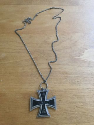 WW1 Germany,  Iron Cross 2nd class 1914.  Made Into Necklace. 4