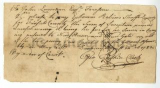 Jedediah Huntington - Promoted Brigadier By George Washington - Signed Document