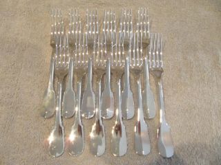 french silverplate dinner cutlery set 12p Christofle Cluny tl 4