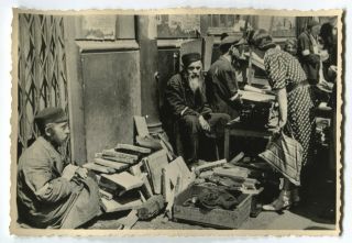 Wwii Photo From Russian Archive: Warsaw Ghetto Scene - Street Market