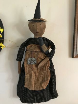 Primitive Early Style Handmade Halloween Witch