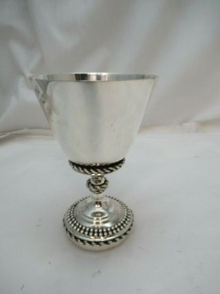 Sterling Silver Becher Goblet Cup On Stem Shape 300 Grams