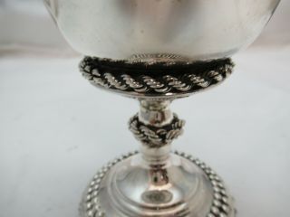 Sterling Silver Becher Goblet Cup on Stem Shape 300 grams 3