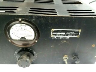 U.  S.  ARMY SIGNAL CORPS Vintage FEDERAL AM - 864/U Tube AUDIO AMPLIFIER Compressor 3