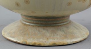 Antique American Arts & Crafts Pressed Tulip Art Pottery Crystalline Glaze Vase 5
