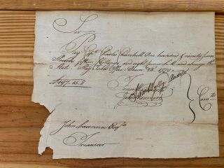 1779 Pay Document Revolutionary War Connecticut Captain Tryon’s Raid Continental