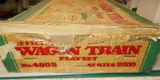Marx Wagon Train Playset Empty Box Series 2000 No.  4805 Repaired L@@K 2