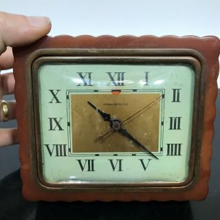 Vtg General Electric Ge Butterscotch Bakelite Clock