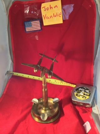 Wwii Trench Art Airplane Ashtray Australia Coin 1942 Shell Bullet Brass Plane