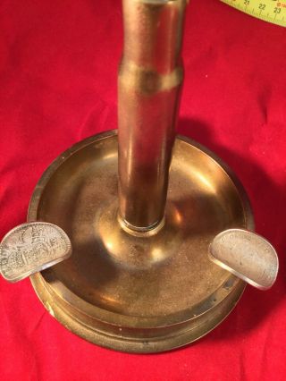 WWII trench art airplane ashtray Australia coin 1942 shell bullet brass plane 9