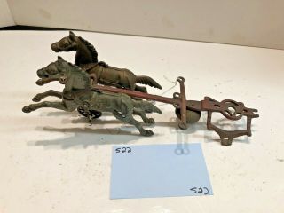 Vintage Toys Wilkins Hubley Ives Kenton Parts,  2 Horse Dent Front End,  Cast Iron