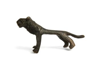Rare Antique African Bronze Ashanti Gold Weight - A Lion