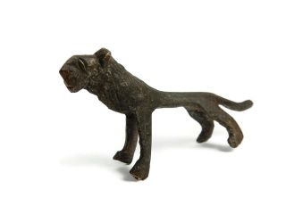 Rare Antique African Bronze Ashanti Gold Weight - a Lion 8