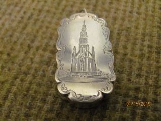 Solid Silver Fine Castle Top Vinaigrette Hallmarked Rare 1863