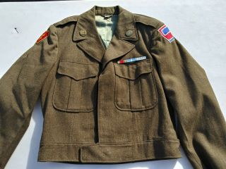Korean War US Army Ike Jacket Medical 25th & 69th Division Size 38R - 1952 2