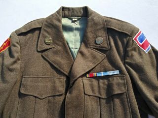 Korean War US Army Ike Jacket Medical 25th & 69th Division Size 38R - 1952 4