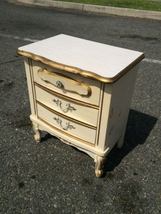 French Provincial Night Stand/ End Table Mid Century