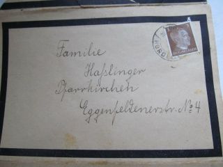 VERY RARE WWII LARGE German Death Cards,  STAMPED AND MAILED by Family 2
