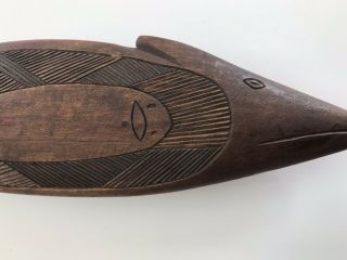 Rare Tribal Art Carved Fish / Aboriginal / Inuit / Eskimo Art Interest