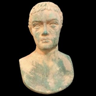 ANCIENT ROMAN BRONZE MALE EMPEROR BUST 200 - 400 AD (2.  4kg) 2