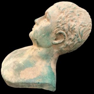 ANCIENT ROMAN BRONZE MALE EMPEROR BUST 200 - 400 AD (2.  4kg) 3