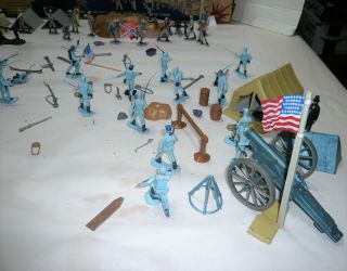 VINTAGE MARX BATTLE OF THE BLUE AND GRAY 2646 PLAYSET W/BOX 2