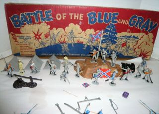 VINTAGE MARX BATTLE OF THE BLUE AND GRAY 2646 PLAYSET W/BOX 3