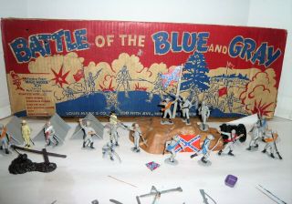 VINTAGE MARX BATTLE OF THE BLUE AND GRAY 2646 PLAYSET W/BOX 6