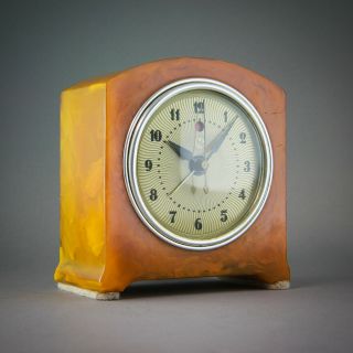 ⏰ 1938 General Electric 7h86 Antique Butterscotch Bakelite Catalin Alarm Clock